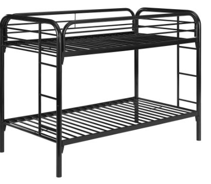 SILVER - TWIN OVER TWIN BUNK BED